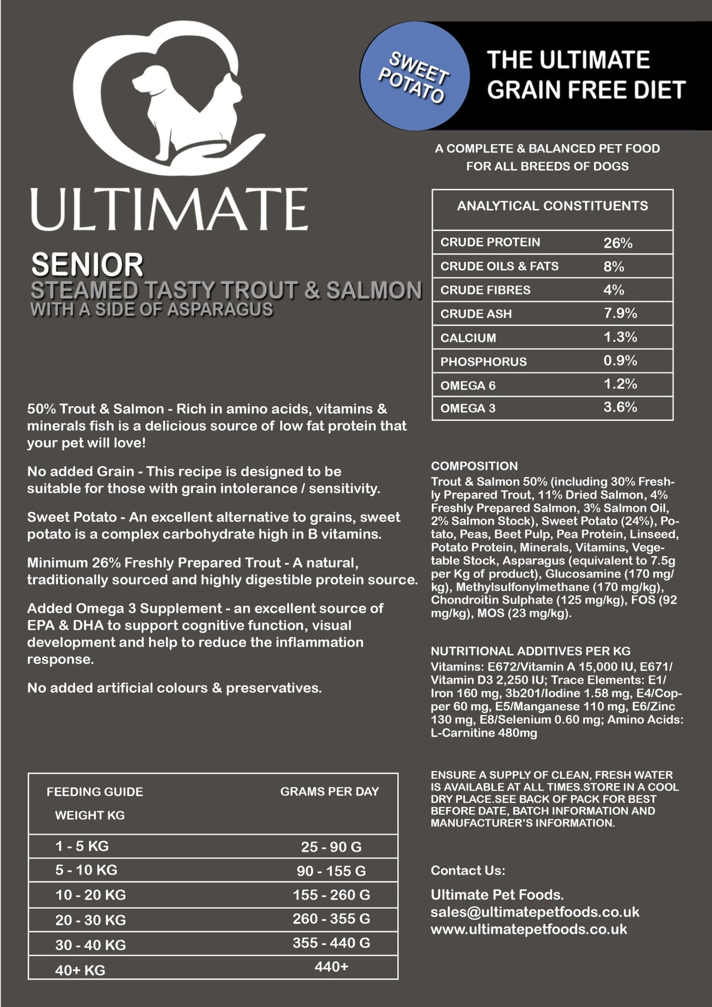 Best Grain Free Steamed Trout & Salmon Feast for Senior Dogs Ultimate Grain Free