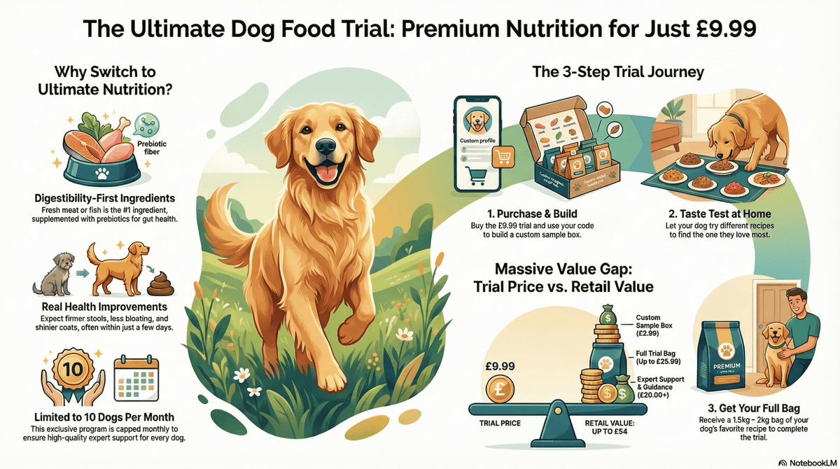 Ultimate Dog Food Trial Programme (Worth Up to £54) – Only £9.99