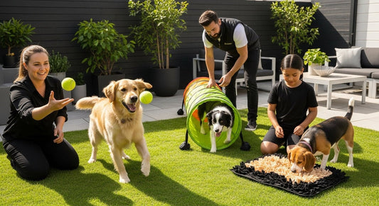 dog enrichment, interactive dog play, pet activities