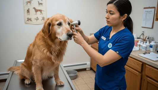 Golden retriever examined for food intolerance