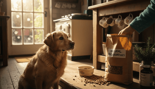Dog by kibble with natural preservatives bag