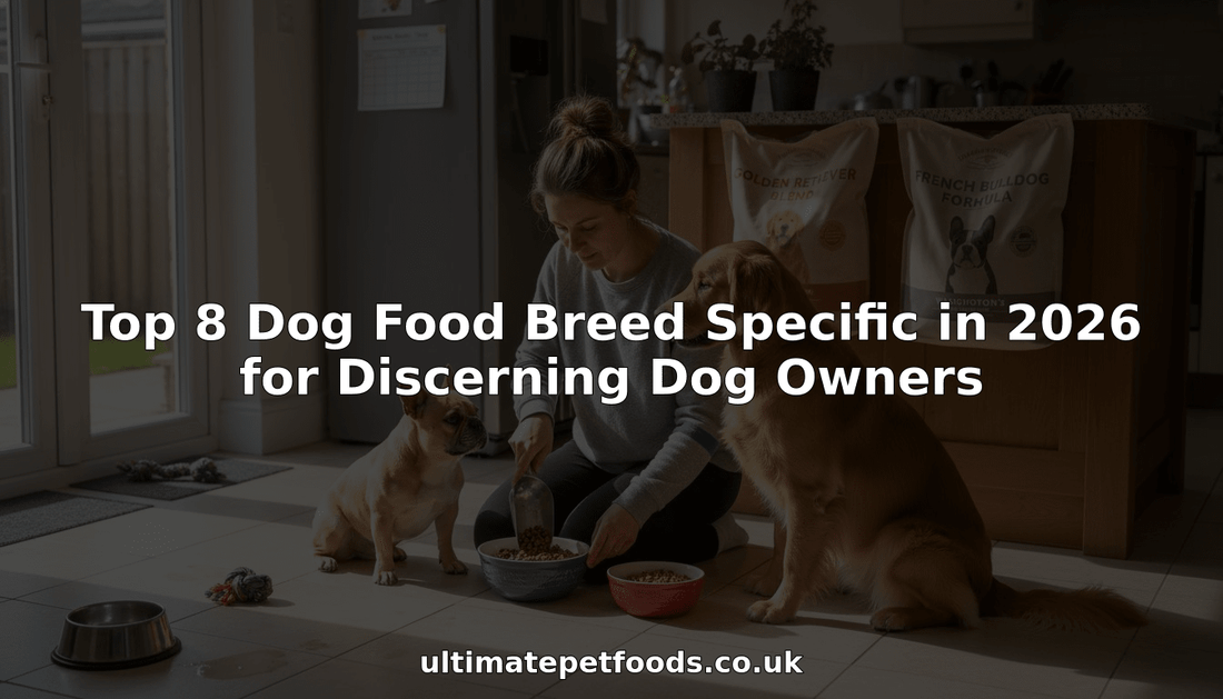 Dog owners feeding different breed specific dog foods