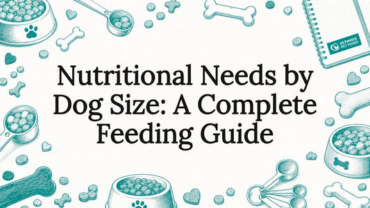 Decorative title card illustration for dog nutrition guide