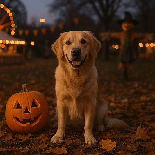 calming-dog-treats-halloween-golden-retriever