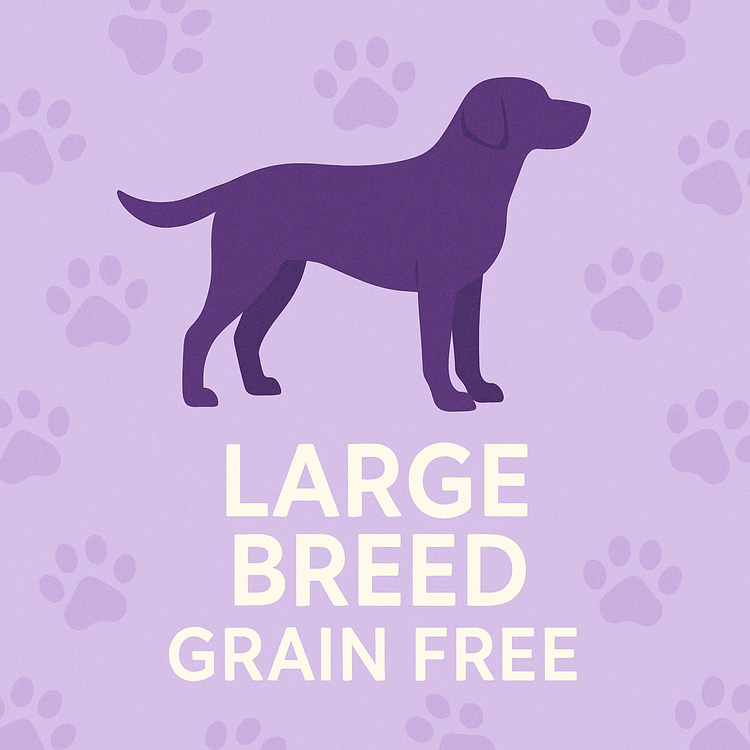 Large Breed Dog Food Icon, promoting our grain free and hydrolysed dog food