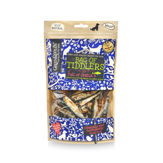 Green and Wilds Bag of Tiddlers 75g fish treats packet
