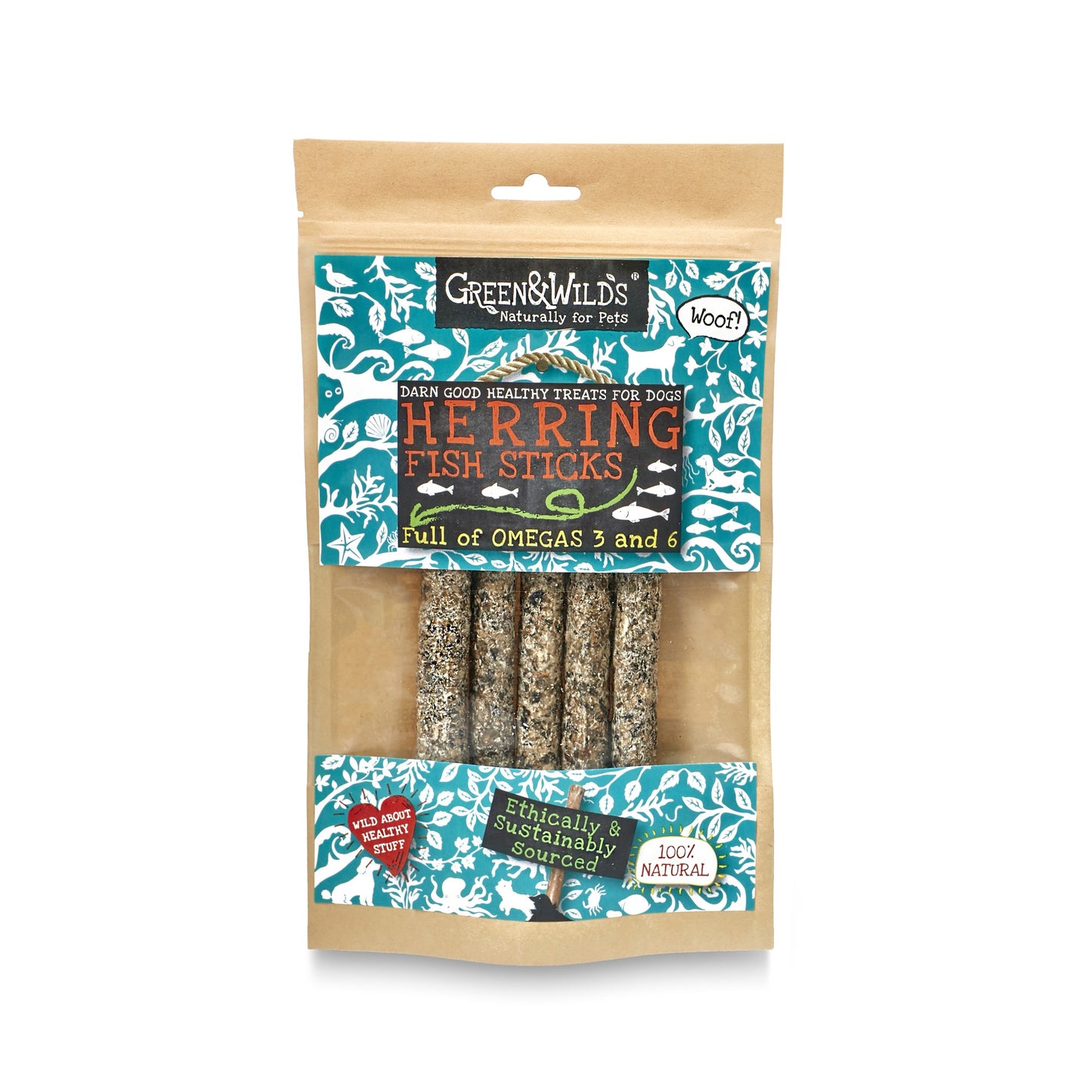 Herring Fish Sticks 100g front pack