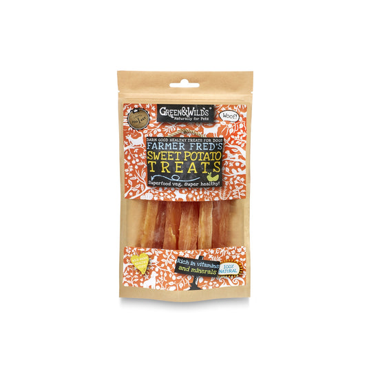 Green and Wilds Sweet Potato 100g dog treats packet