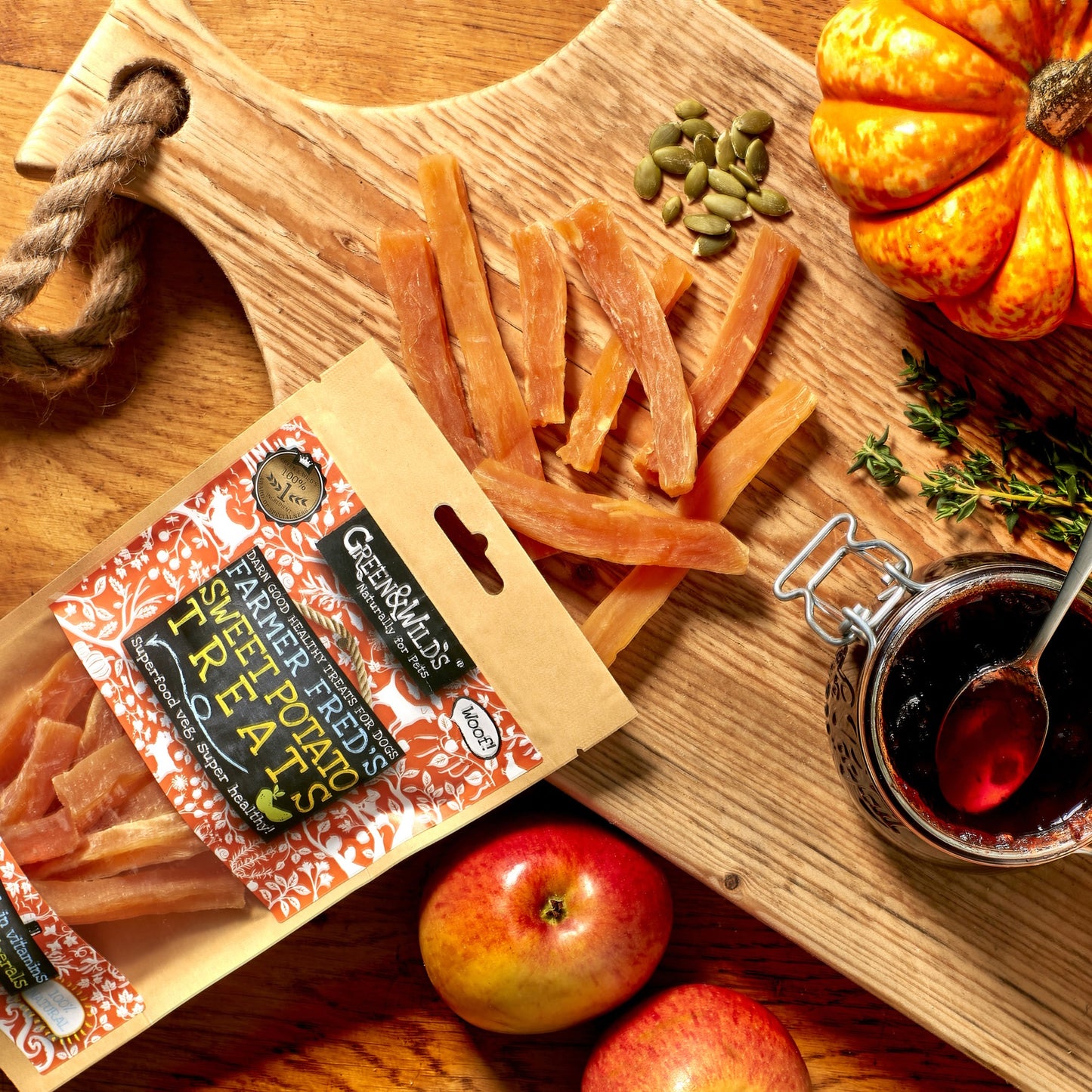 Green and Wilds Sweet Potato treats open handful