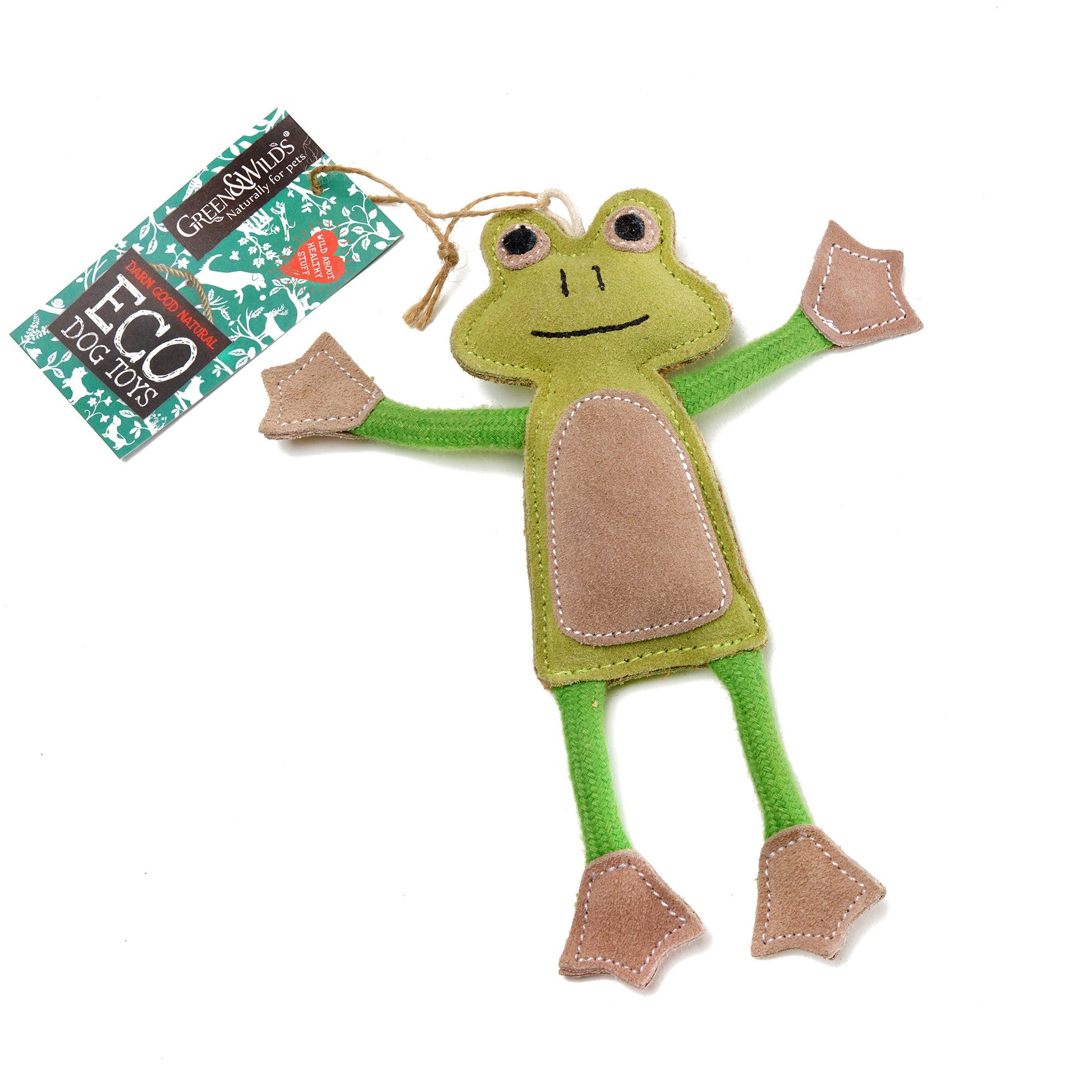 Francois Le Frog eco dog toy by Green and Wilds