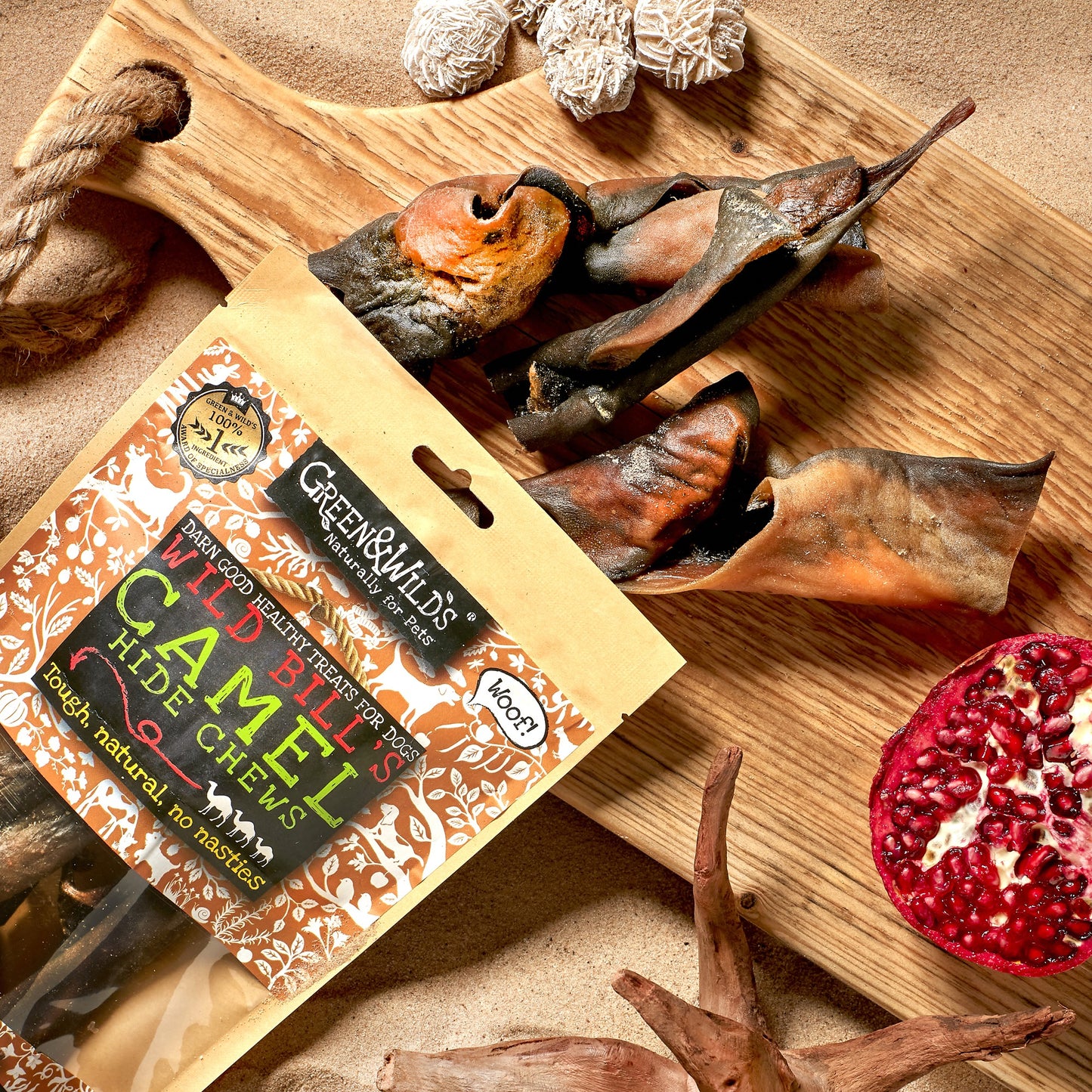 Camel Hide Chews 100g overhead