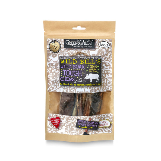 Wild Boar Tough Chews 130g by Green and Wilds