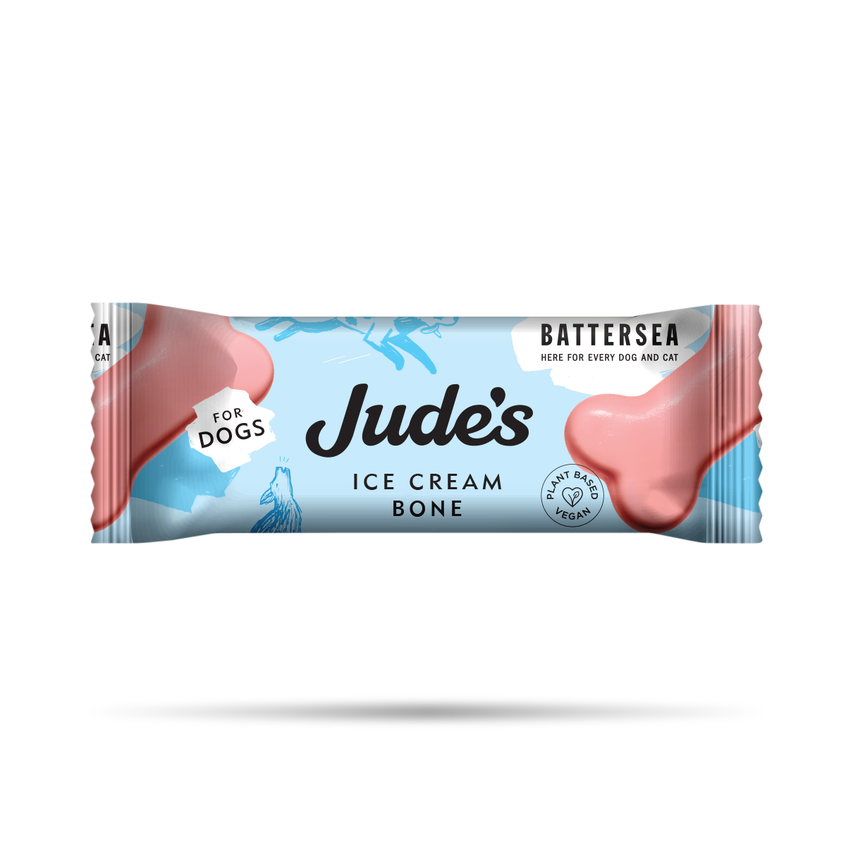 Jude's Dog Ice Cream Bone - plant-based frozen treat for dogs
