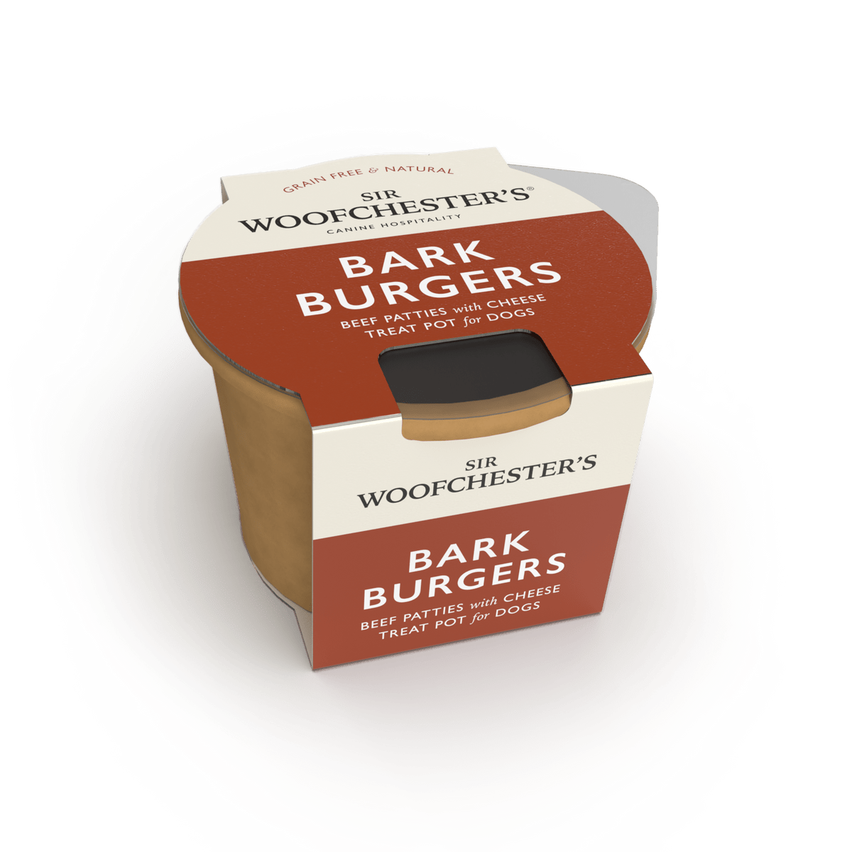 Sir Woofchester's Bark Burgers Mini Cheeseburger Treat Pot 49g