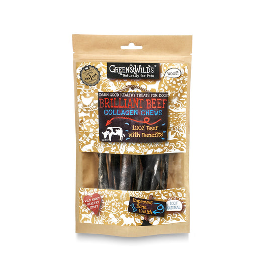 Brilliant Beef Collagen Chews 100g by Green and Wilds