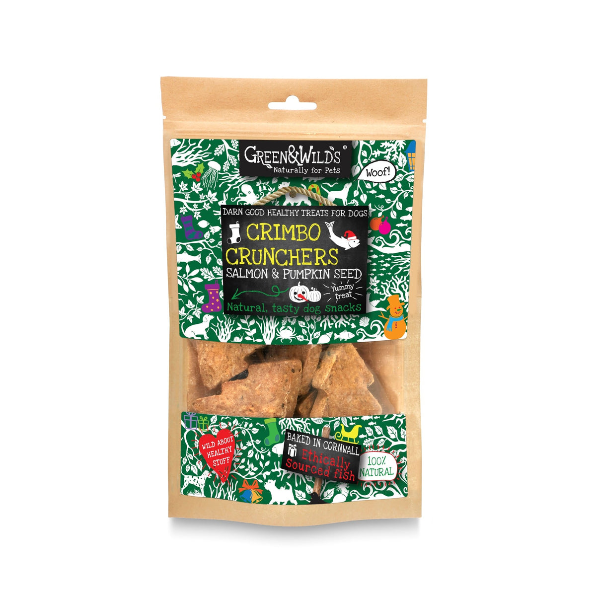 Green & Wilds Crimbo Crunchers Salmon & Pumpkin front of pack