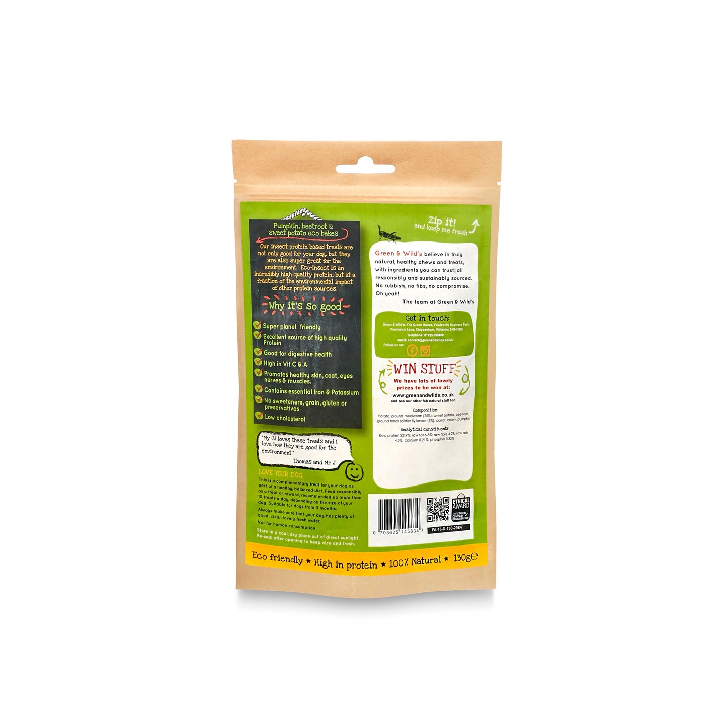 Ingrid's Eco Insect Bakes back of pack