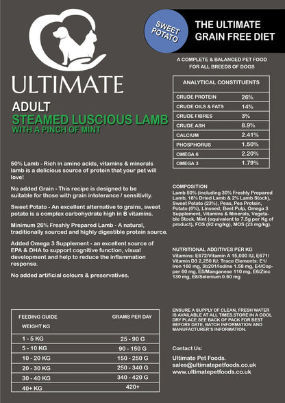 Adult - Steamed lamb & Potato with Mint Ultimate Grain Free