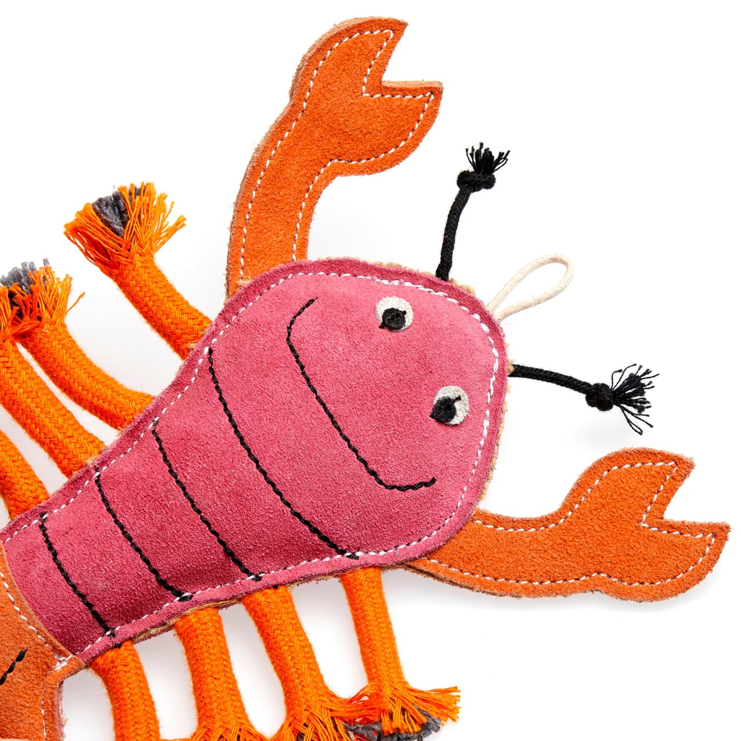 Larry the Lobster eco dog toy close up