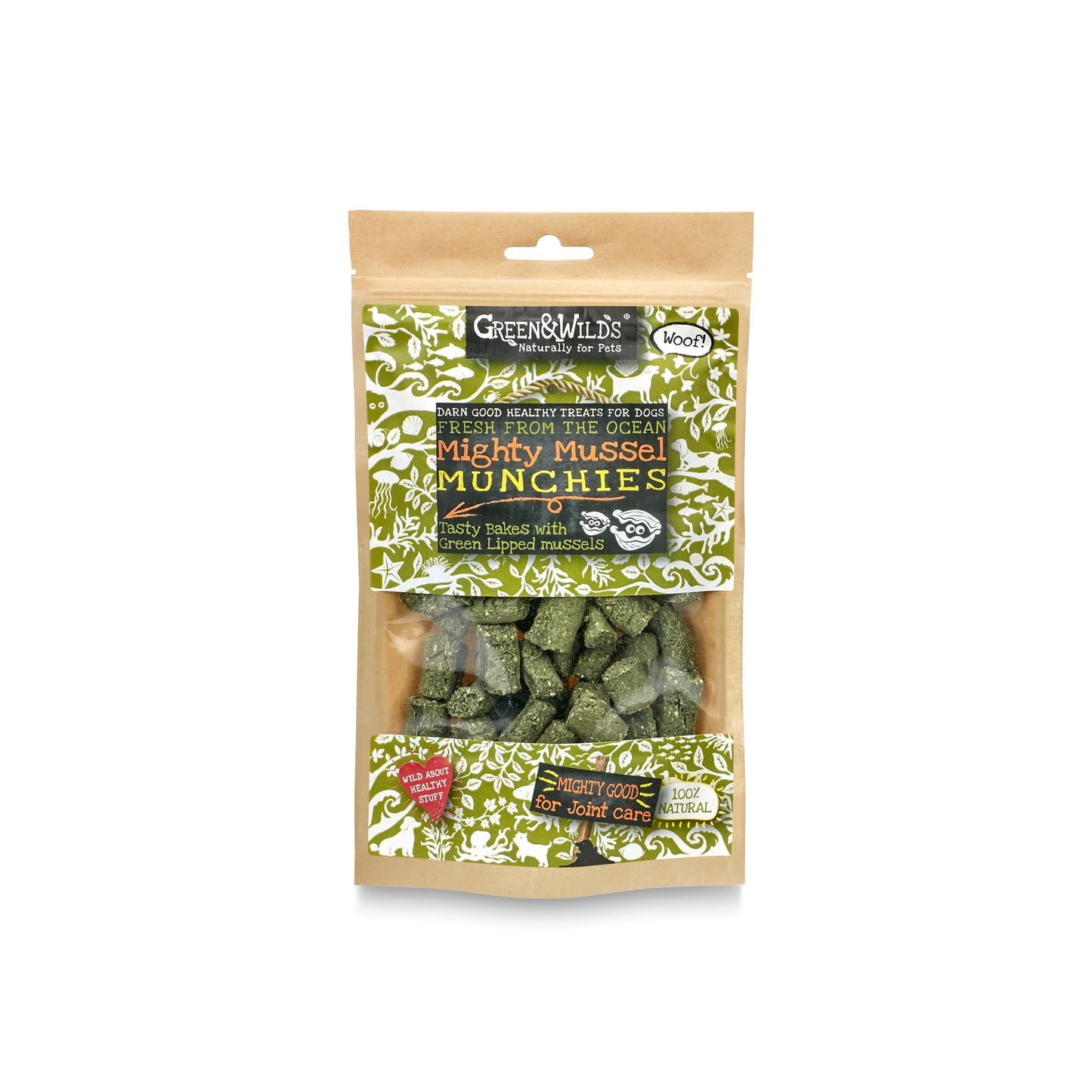 Mighty Mussel Munchies 130g by Green and Wilds