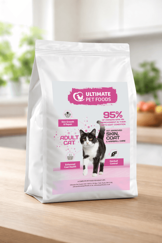 Peptide+ Cat Food Skin Coat and Hairball Care Label
