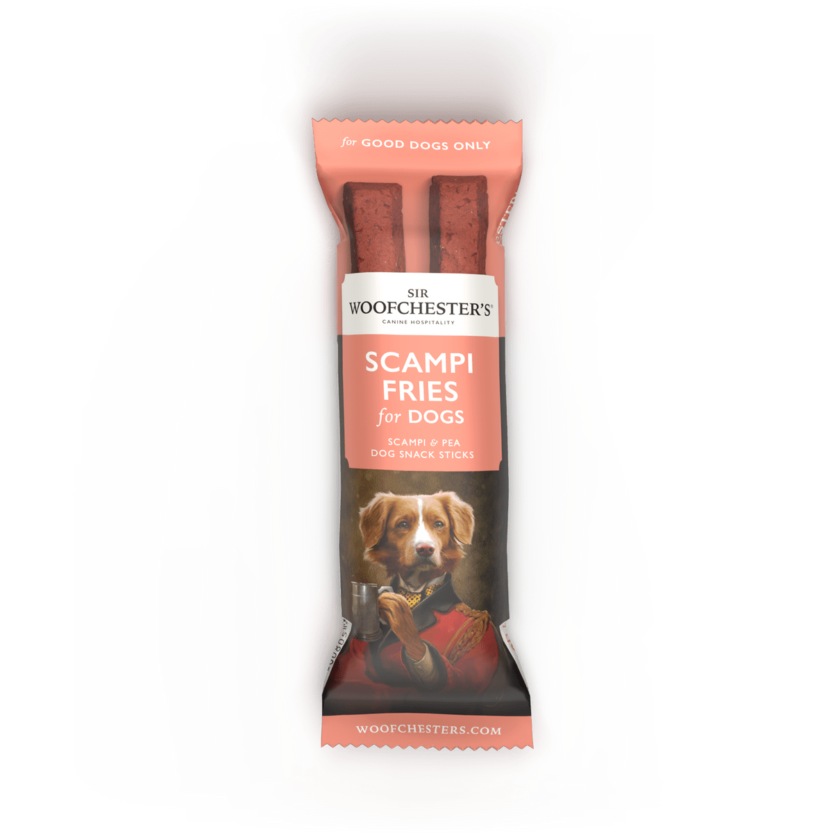 Sir Woofchester's Scampi Fries Dog Snack Sticks 32g