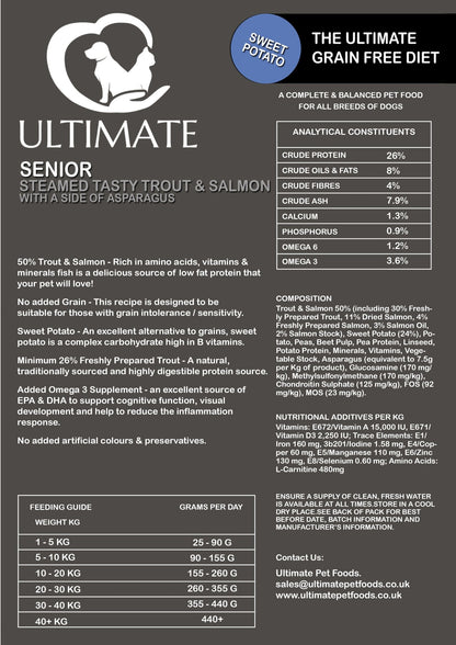 Best Grain Free Steamed Trout & Salmon Feast for Senior Dogs Ultimate Grain Free