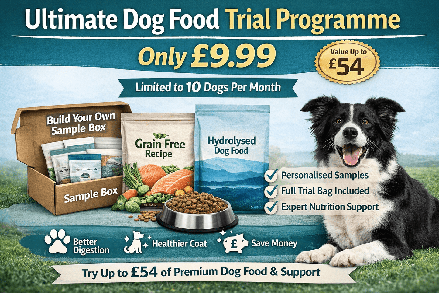 Ultimate Dog Food Trial Programme (Worth Up to £54) – Only £9.99