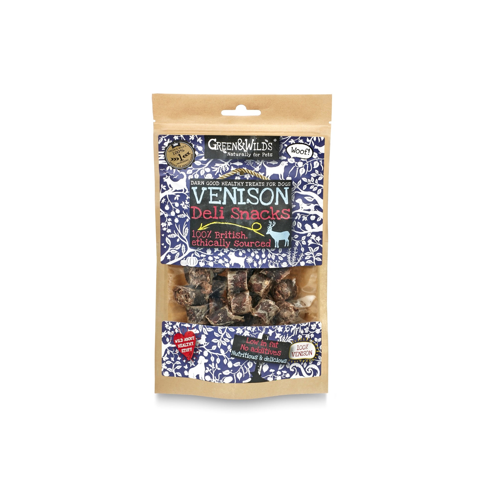 Venison Snacks 75g by Green and Wilds