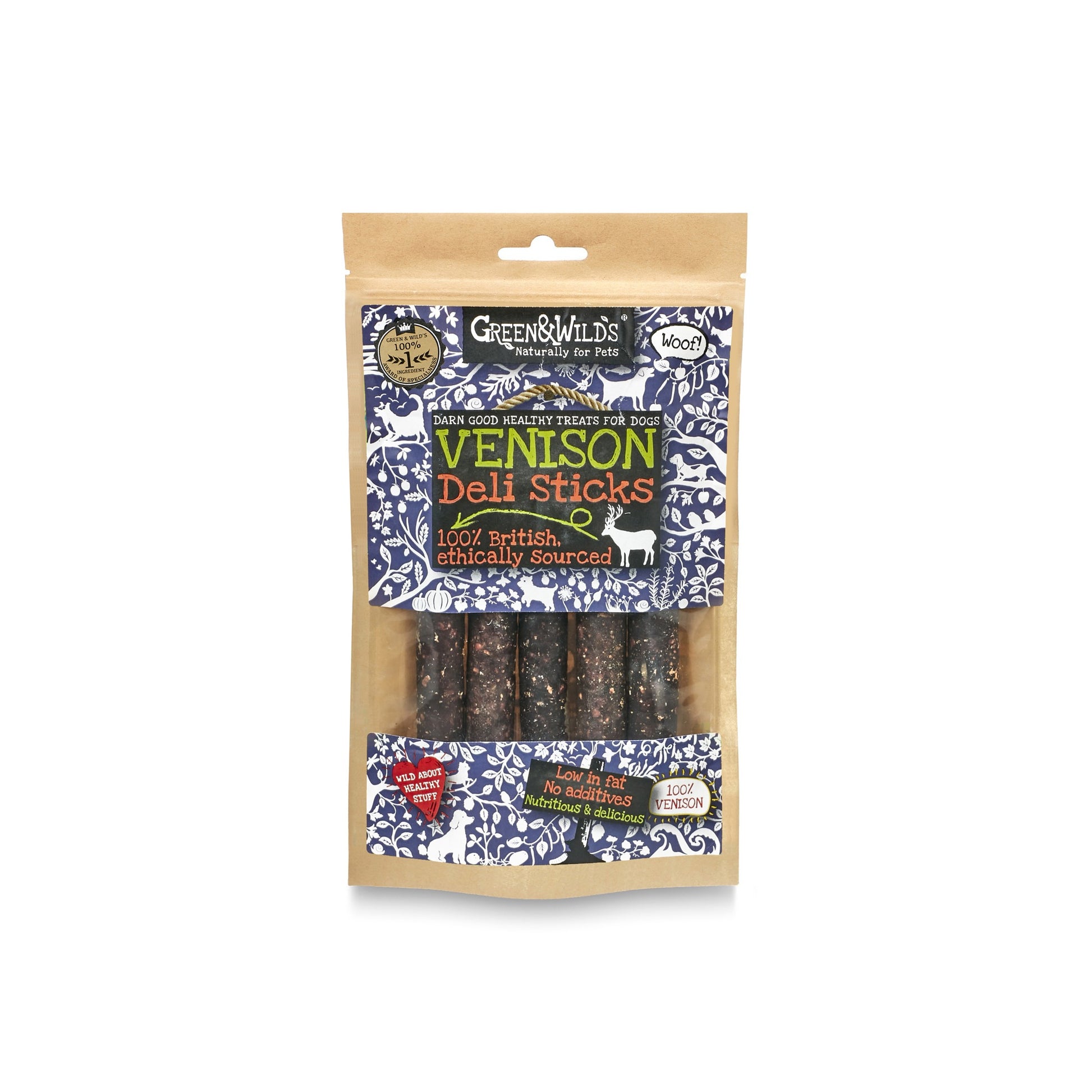 Venison Sticks 75g by Green and Wilds