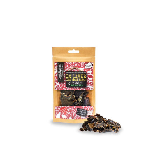 Green and Wilds Ox Liver Deli Bites for Cats 40g