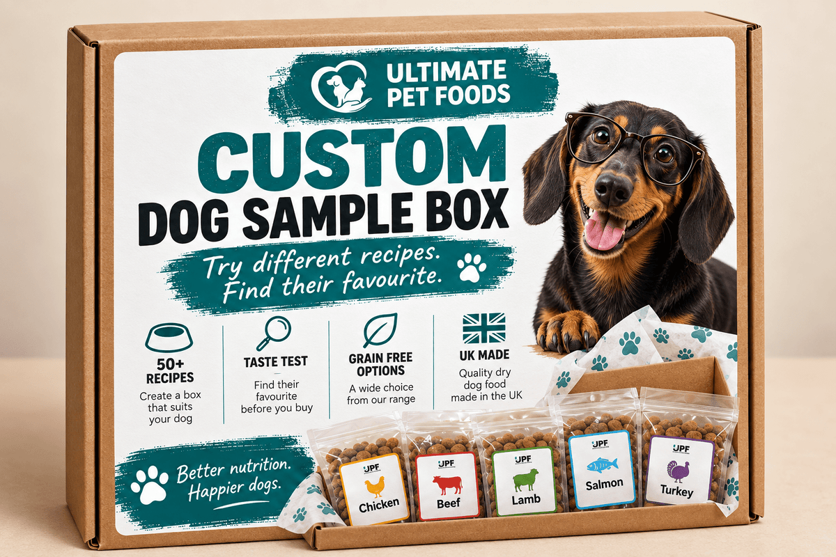 Our complete custom dog food sample box