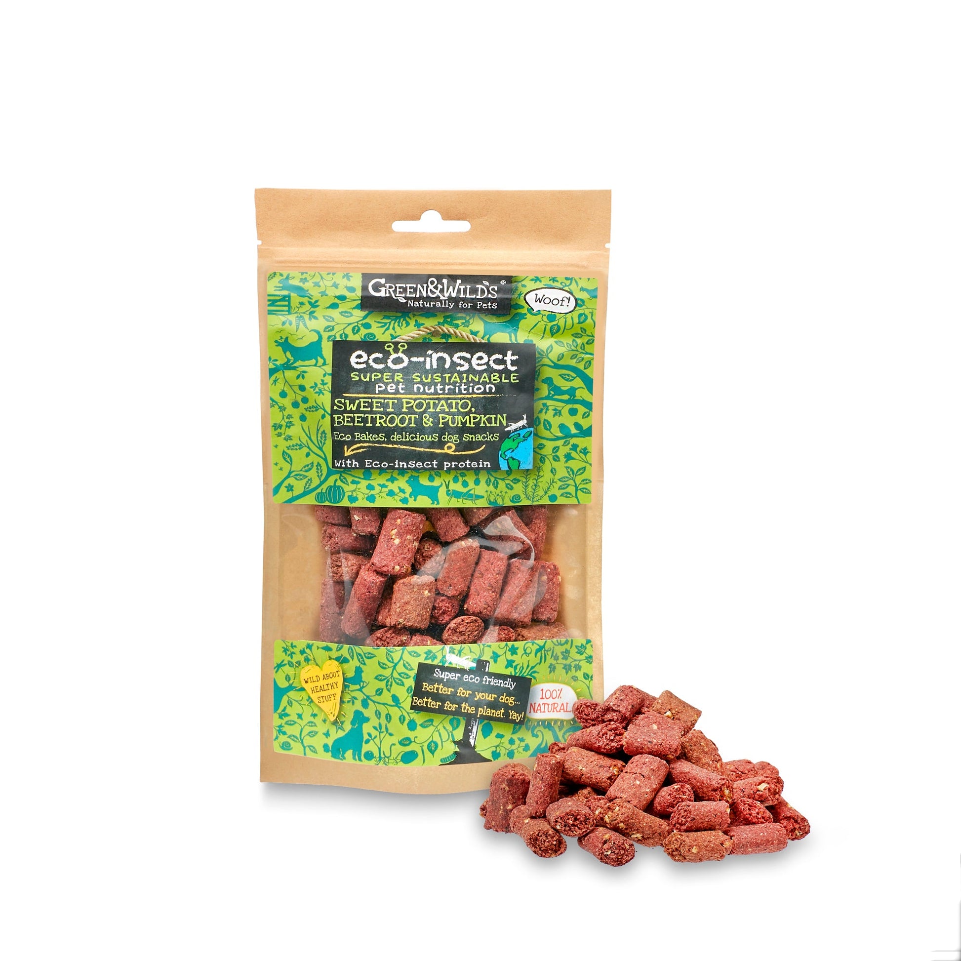 Ingrid's Incredible Insects Eco Insect Bakes dog treats 130g by Green and Wilds