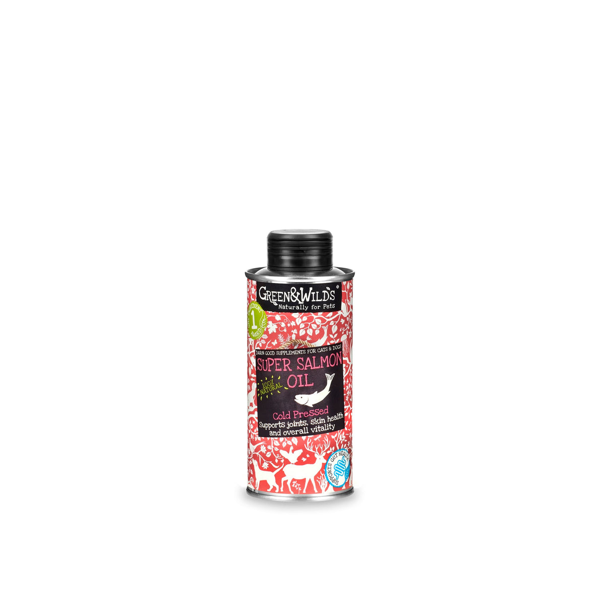 Green & Wilds Super Salmon Oil 250ml – 100% cold-pressed Norwegian salmon oil for dogs and cats