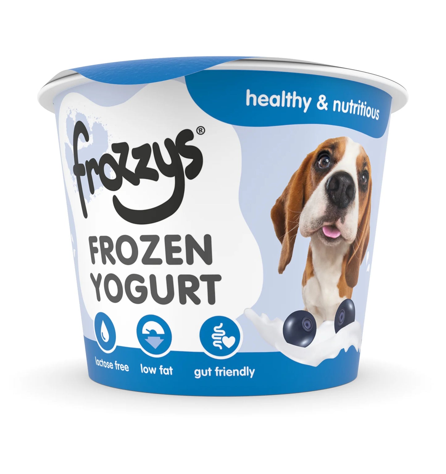 Frozzys Frozen Yogurt Blueberry dog treat 85g — lactose-free, low-fat and gut-friendly