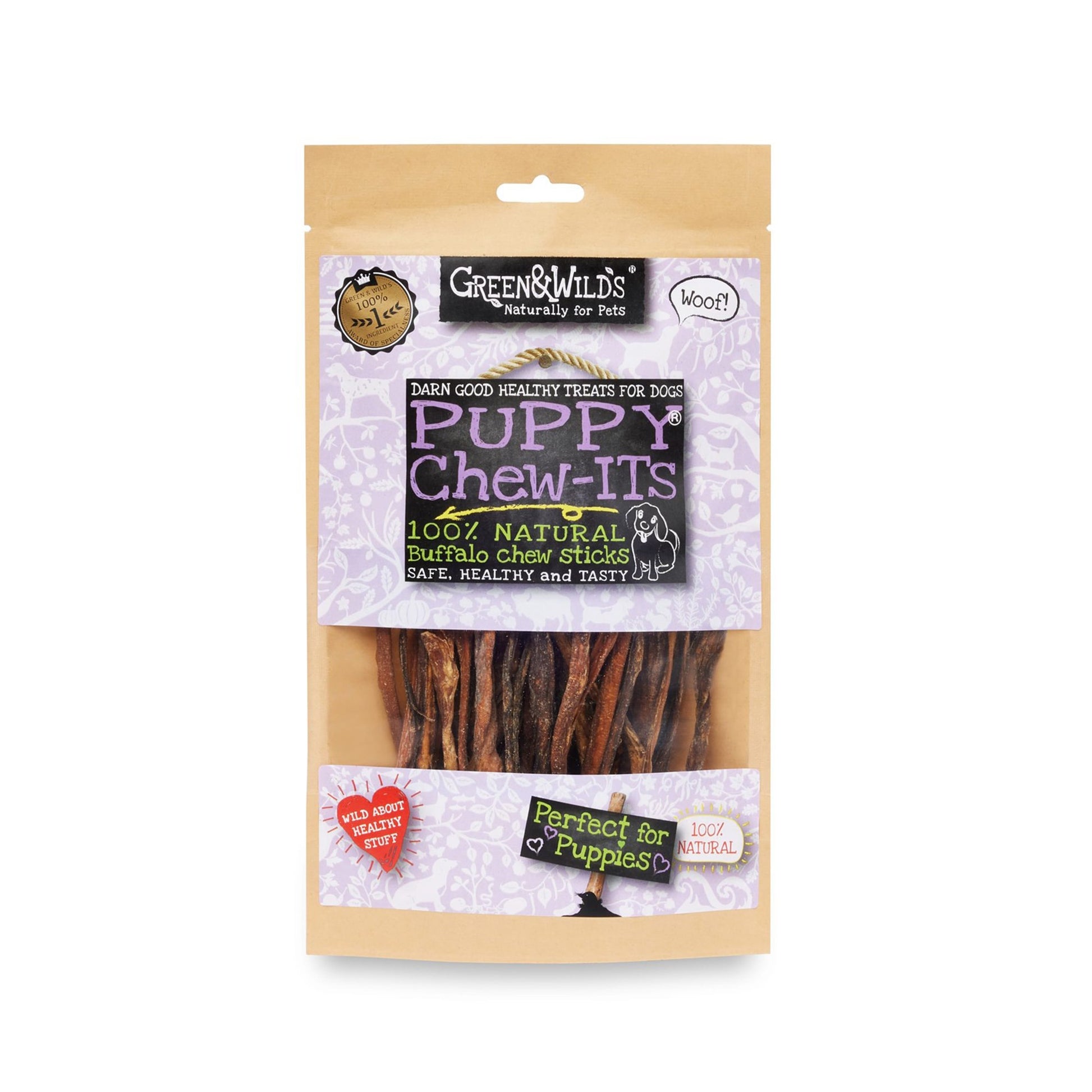 Green and Wilds Puppy Chew-its 80g packet